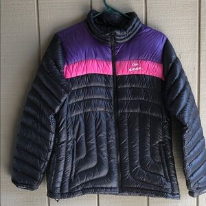 Eider Down Junior Puffer Jacket - Black, Purple, and Pink